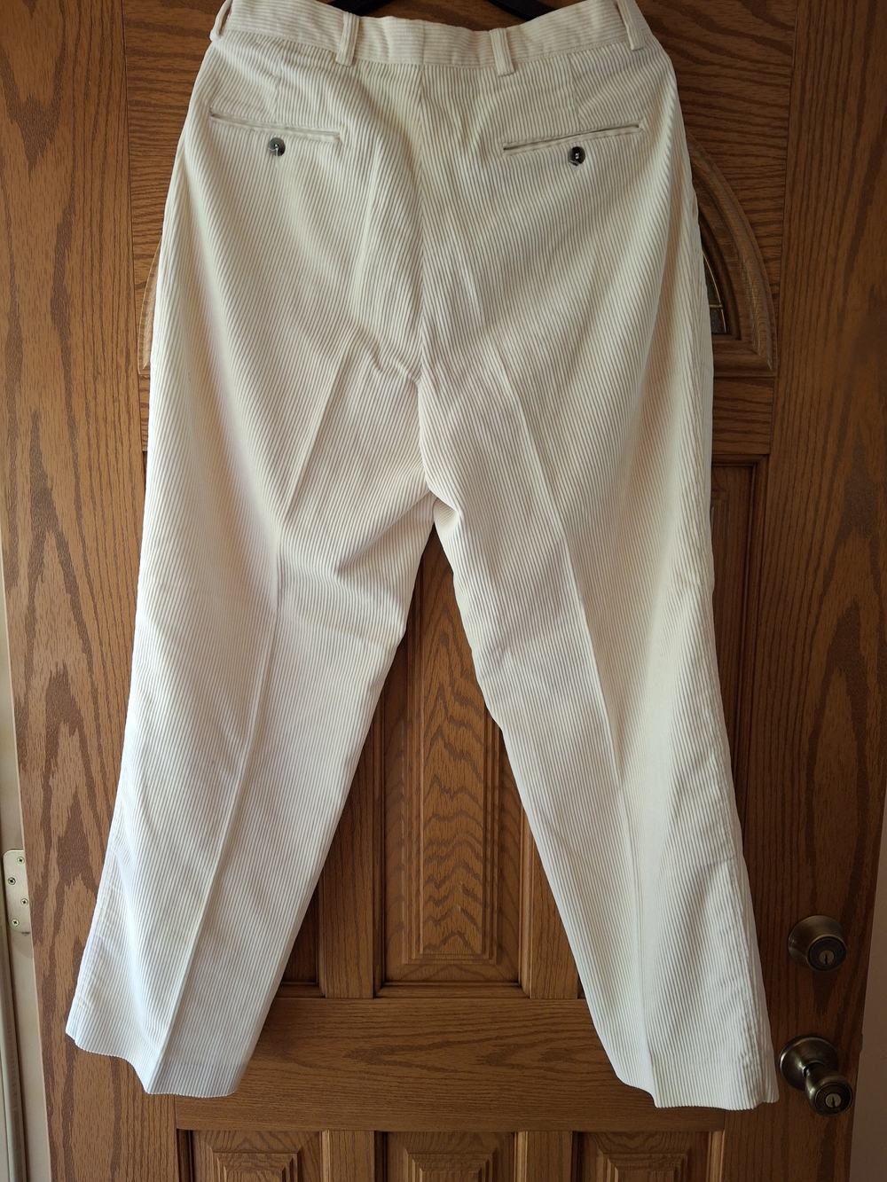 Men's Vintage Colours Alexander Julian Cream Corduroy Pants - Picture 3 of 5